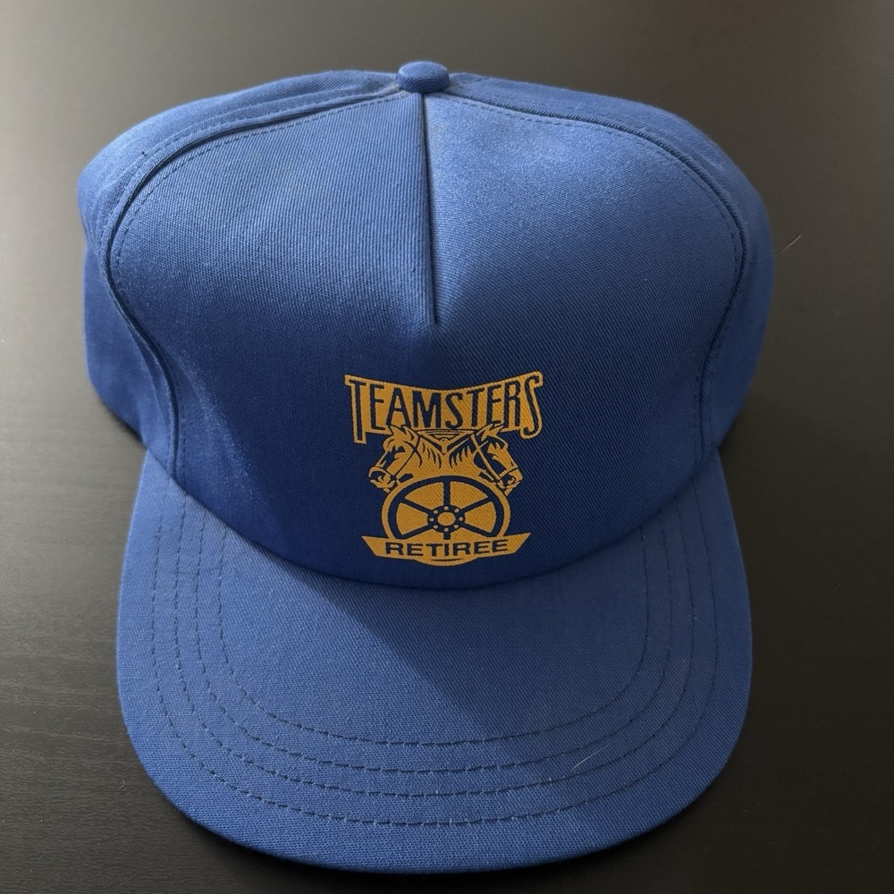 Teamsters Retiree‎ SnapBack Hat Horses Vintage Union USA Made Unionwear AFL BLUE
